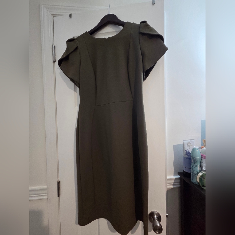 Calvin Klein Olive Midi Dress